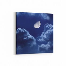 Olla 14655K Gece Gökyüzü Görseli Kare 25x25 cm Kanvas Tablo