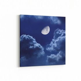 Olla 14655K Gece Gökyüzü Görseli Kare 25x25 cm Kanvas Tablo