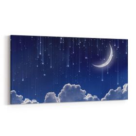 Olla 14661YD Gece Gökyüzü Görseli Yatay Dar 60x30 cm Kanvas Tablo