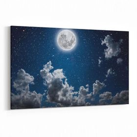 Olla 14670Y Gece Gökyüzü Görseli Yatay 30x20 cm Kanvas Tablo