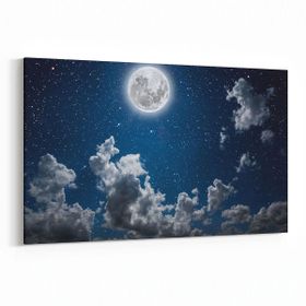 Olla 14670Y Gece Gökyüzü Görseli Yatay 30x20 cm Kanvas Tablo