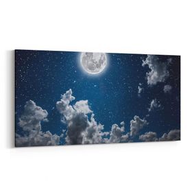 Olla 14670YD Gece Gökyüzü Görseli Yatay Dar 60x30 cm Kanvas Tablo