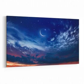 Olla 14677Y Gece Gökyüzü Görseli Yatay 30x20 cm Kanvas Tablo