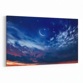 Olla 14677Y Gece Gökyüzü Görseli Yatay 30x20 cm Kanvas Tablo