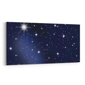 Olla 14683YD Gece Gökyüzü Görseli Yatay Dar 60x30 cm Kanvas Tablo