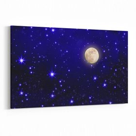 Olla 14686Y Gece Gökyüzü Görseli Yatay 30x20 cm Kanvas Tablo
