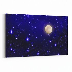 Olla 14686Y Gece Gökyüzü Görseli Yatay 30x20 cm Kanvas Tablo