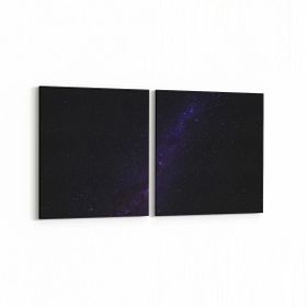 Olla 14688K2Y Gece Gökyüzü Görseli Kare 2 Parça Yatay 65x30 cm Kanvas Tablo