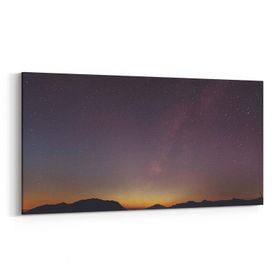 Olla 14689YD Gece Gökyüzü Görseli Yatay Dar 60x30 cm Kanvas Tablo