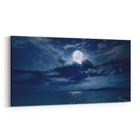 Olla 14690YD Gece Gökyüzü Görseli Yatay Dar 60x30 cm Kanvas Tablo