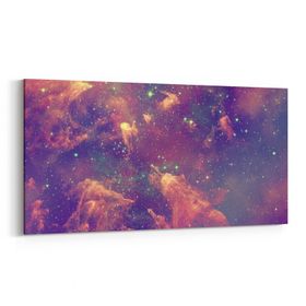 Olla 14694YD Gece Gökyüzü Görseli Yatay Dar 60x30 cm Kanvas Tablo