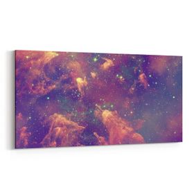 Olla 14694YD Gece Gökyüzü Görseli Yatay Dar 60x30 cm Kanvas Tablo