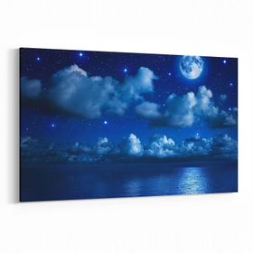 Olla 14696Y Gece Gökyüzü Görseli Yatay 30x20 cm Kanvas Tablo