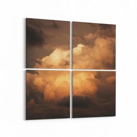 Olla 14700K4 Gece Gökyüzü Görseli Kare 4 Parça 65x65 cm Kanvas Tablo
