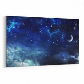 Olla 14702Y Gece Gökyüzü Görseli Yatay 30x20 cm Kanvas Tablo