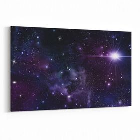 Olla 14706Y Gece Gökyüzü Görseli Yatay 30x20 cm Kanvas Tablo