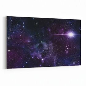 Olla 14706Y Gece Gökyüzü Görseli Yatay 30x20 cm Kanvas Tablo