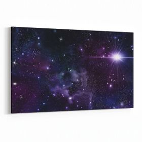 Olla 14706Y Gece Gökyüzü Görseli Yatay 30x20 cm Kanvas Tablo