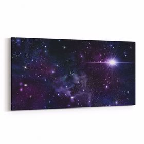 Olla 14706YD Gece Gökyüzü Görseli Yatay Dar 60x30 cm Kanvas Tablo