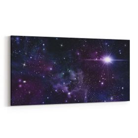 Olla 14706YD Gece Gökyüzü Görseli Yatay Dar 60x30 cm Kanvas Tablo
