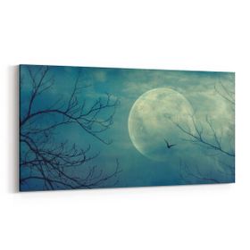 Olla 14707YD Gece Gökyüzü Görseli Yatay Dar 60x30 cm Kanvas Tablo