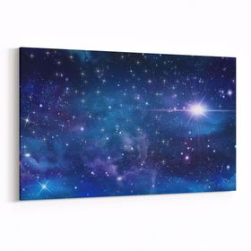 Olla 14708Y Gece Gökyüzü Görseli Yatay 30x20 cm Kanvas Tablo