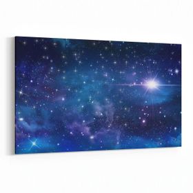 Olla 14708Y Gece Gökyüzü Görseli Yatay 30x20 cm Kanvas Tablo