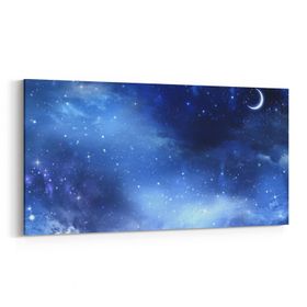 Olla 14710YD Gece Gökyüzü Görseli Yatay Dar 60x30 cm Kanvas Tablo