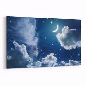 Olla 14715Y Gece Gökyüzü Görseli Yatay 30x20 cm Kanvas Tablo