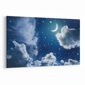 Olla 14715Y Gece Gökyüzü Görseli Yatay 30x20 cm Kanvas Tablo