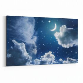 Olla 14715Y Gece Gökyüzü Görseli Yatay 30x20 cm Kanvas Tablo