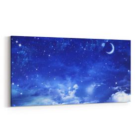 Olla 14718YD Gece Gökyüzü Görseli Yatay Dar 60x30 cm Kanvas Tablo