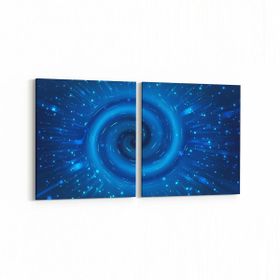 Olla 14730K2Y Gece Gökyüzü Görseli Kare 2 Parça Yatay 65x30 cm Kanvas Tablo