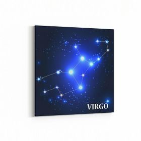 Olla 14743K Gece Gökyüzü Görseli Kare 25x25 cm Kanvas Tablo