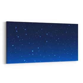 Olla 14747YD Gece Gökyüzü Görseli Yatay Dar 60x30 cm Kanvas Tablo