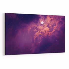 Olla 14752Y Gece Gökyüzü Görseli Yatay 30x20 cm Kanvas Tablo