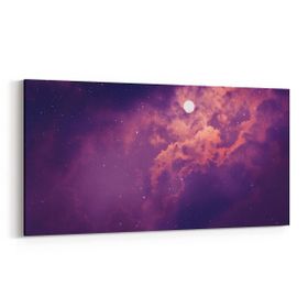 Olla 14752YD Gece Gökyüzü Görseli Yatay Dar 60x30 cm Kanvas Tablo