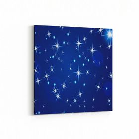 Olla 14755K Gece Gökyüzü Görseli Kare 25x25 cm Kanvas Tablo