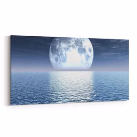 Olla 14756YD Gece Gökyüzü Görseli Yatay Dar 60x30 cm Kanvas Tablo