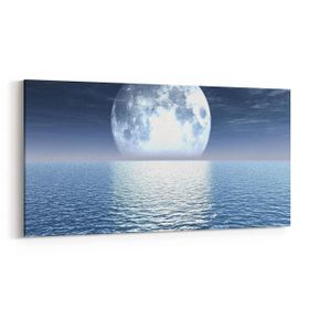 Olla 14756YD Gece Gökyüzü Görseli Yatay Dar 60x30 cm Kanvas Tablo