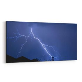 Olla 14759YD Gece Gökyüzü Görseli Yatay Dar 60x30 cm Kanvas Tablo