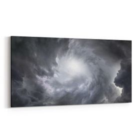 Olla 14762YD Gece Gökyüzü Görseli Yatay Dar 60x30 cm Kanvas Tablo