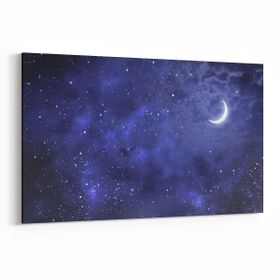 Olla 14764Y Gece Gökyüzü Görseli Yatay 30x20 cm Kanvas Tablo