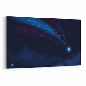 Olla 14777Y Gece Gökyüzü Görseli Yatay 30x20 cm Kanvas Tablo