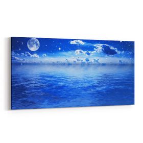 Olla 14778YD Gece Gökyüzü Görseli Yatay Dar 60x30 cm Kanvas Tablo