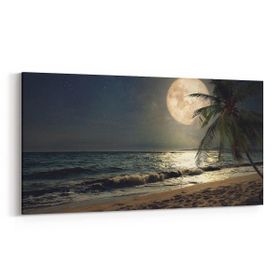 Olla 14780YD Gece Gökyüzü Görseli Yatay Dar 60x30 cm Kanvas Tablo