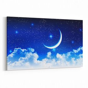 Olla 14783Y Gece Gökyüzü Görseli Yatay 30x20 cm Kanvas Tablo