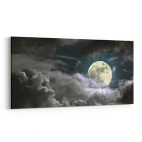 Olla 14812YD Gece Gökyüzü Görseli Yatay Dar 60x30 cm Kanvas Tablo