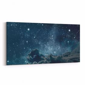 Olla 14813YD Gece Gökyüzü Görseli Yatay Dar 60x30 cm Kanvas Tablo