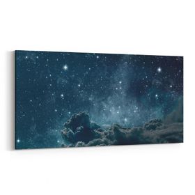 Olla 14813YD Gece Gökyüzü Görseli Yatay Dar 60x30 cm Kanvas Tablo